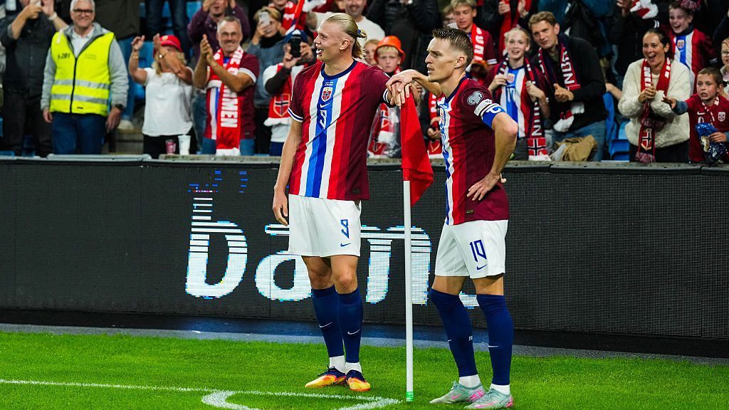 Haaland marca cinco vezes, Noruega goleia Moldávia e segue líder nas Eliminatórias - Imagem do artigo