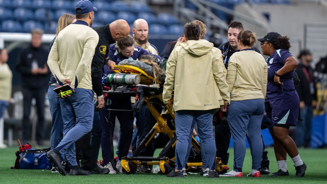 Jogo entre Seattle Reign e Racing Louisville é suspenso após colapso de Savannah DeMelo - Imagem do artigo