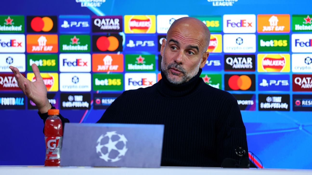 Guardiola diz que Manchester City “aparentemente” não é favorito na Liga dos Campeões - Imagem do artigo