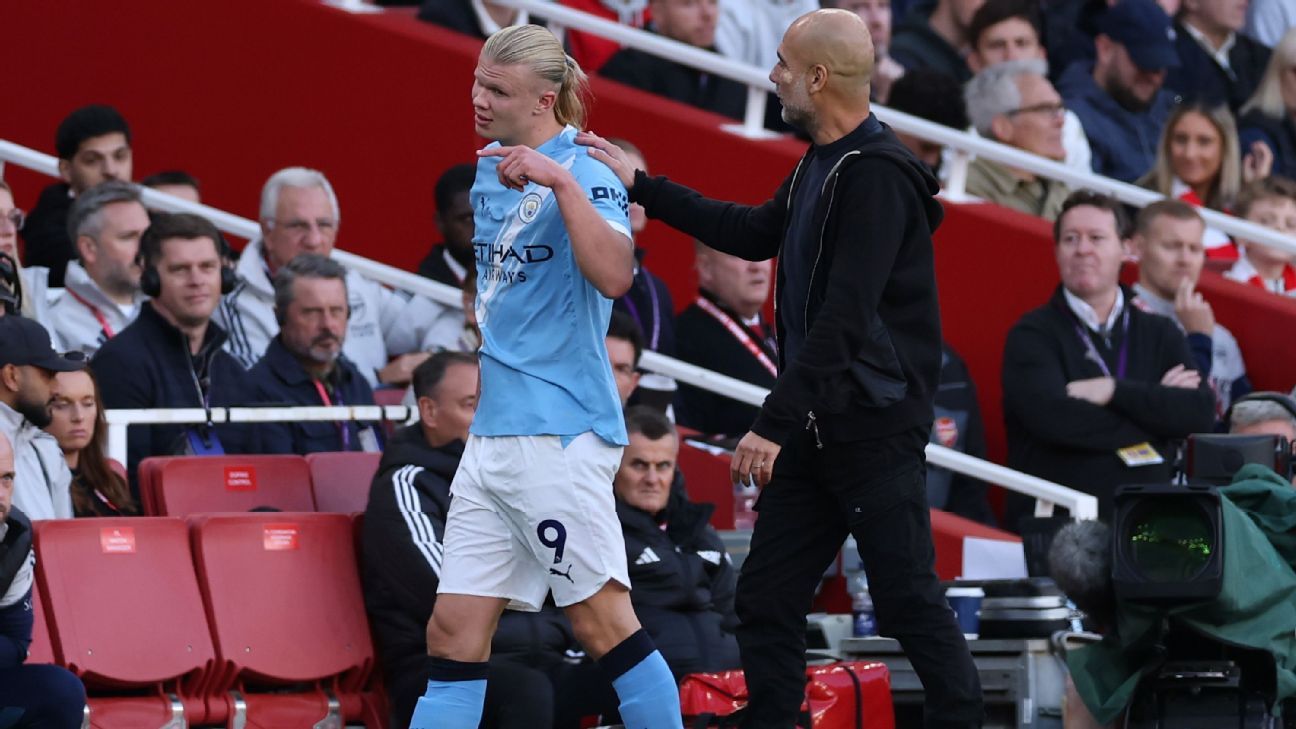 Guardiola confia em recuperação rápida de Haaland para duelo contra o Burnley - Imagem do artigo
