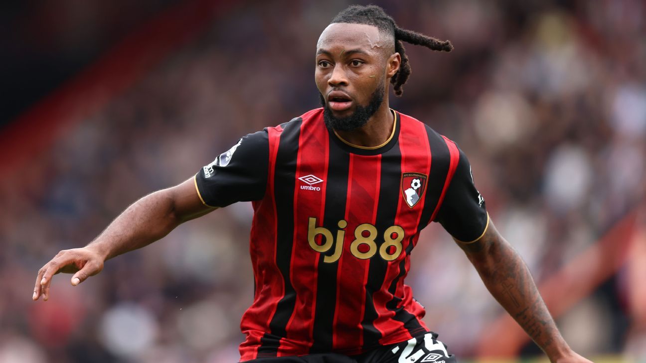 Clubes ingleses planejam nova ofensiva por Antoine Semenyo, do Bournemouth - Imagem do artigo