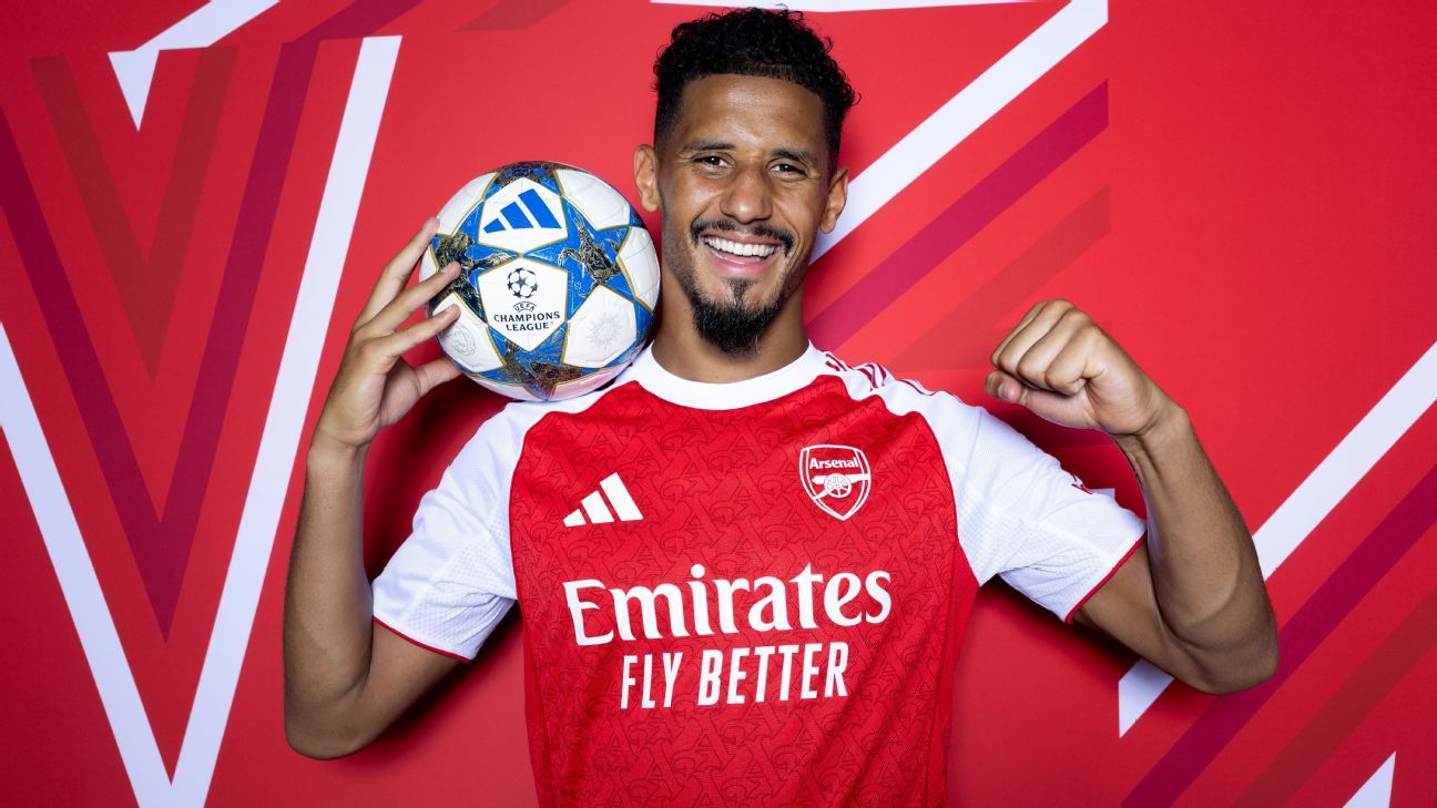 William Saliba acerta contrato de cinco anos com o Arsenal - Imagem do artigo