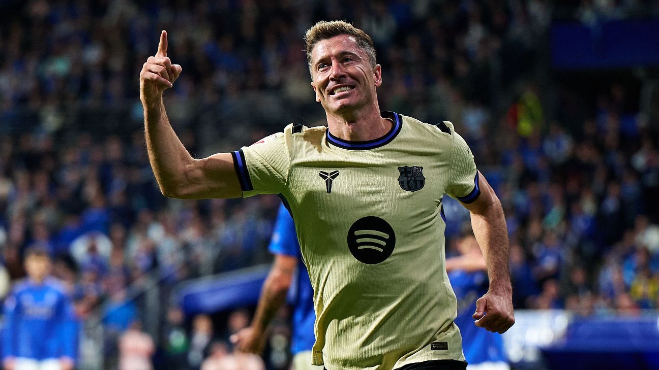 Lewandowski sai do banco, decide e mantém Barça próximo do líder no Espanhol - Imagem do artigo