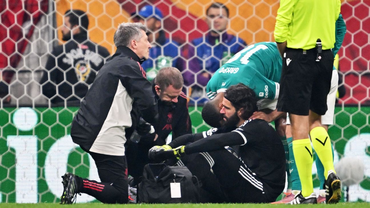Alisson desfalca Liverpool contra o Chelsea após lesão em derrota para o Galatasaray - Imagem do artigo