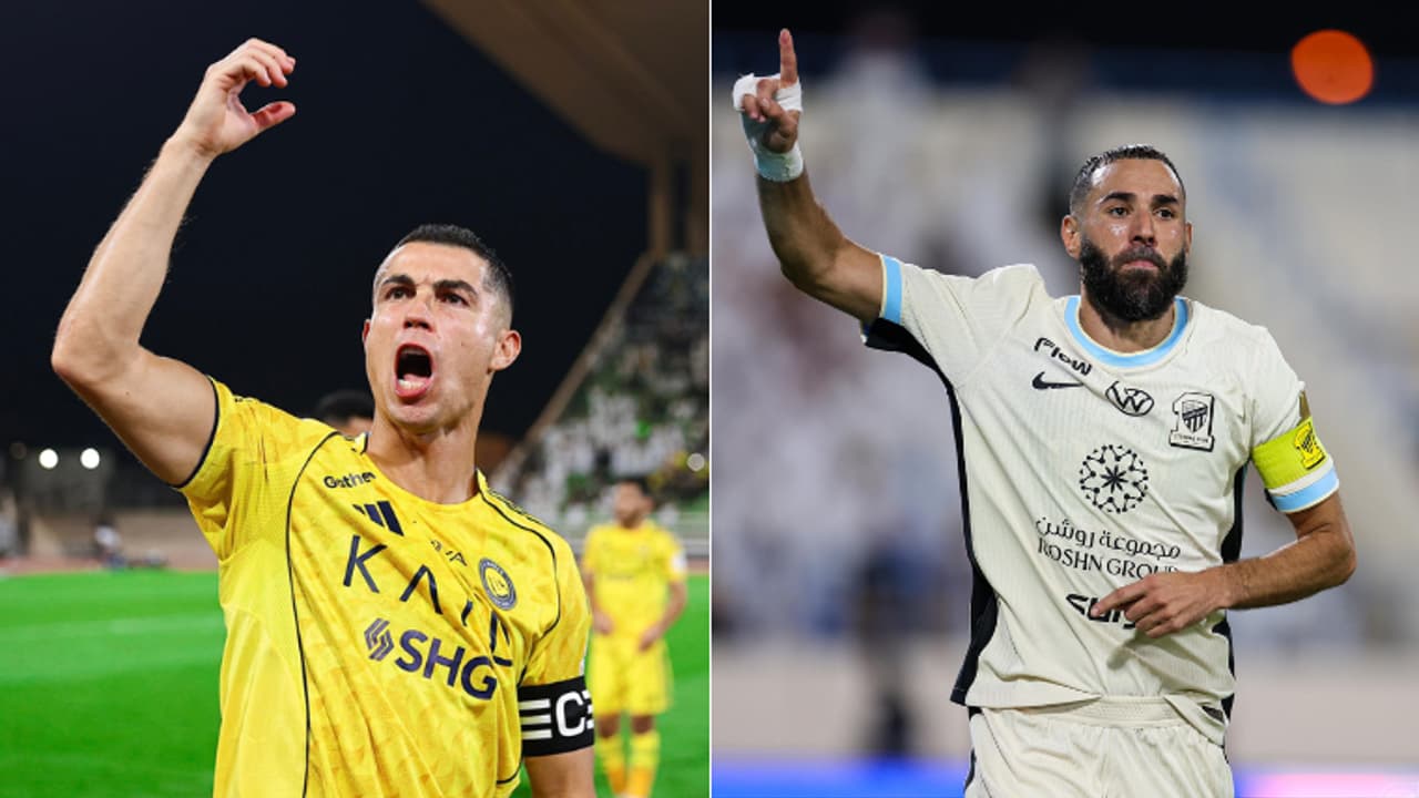 Cristiano Ronaldo e Karim Benzema se enfrentarão na Copa do Rei Saudita - Imagem do artigo original