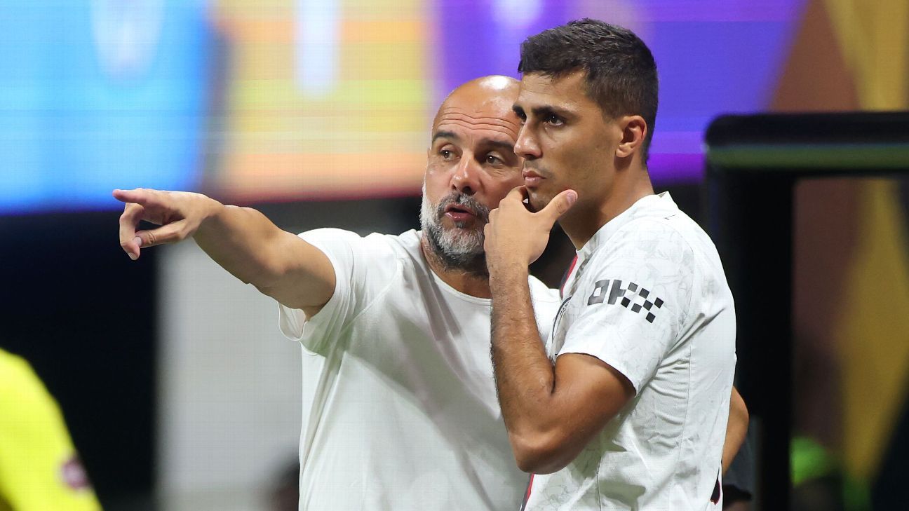 Guardiola prevê evolução gradual de Rodri e confia em Nico González no meio-campo do City - Imagem do artigo