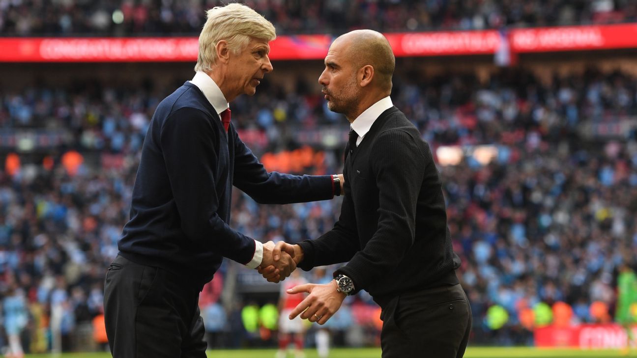 Guardiola alcança 250 vitórias na Premier League e promete jantar com Ferguson e Wenger - Imagem do artigo
