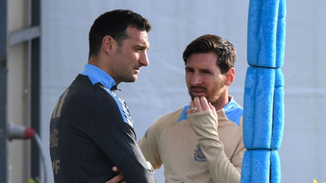 Scaloni evita risco com Messi nos amistosos da Argentina - Imagem do artigo