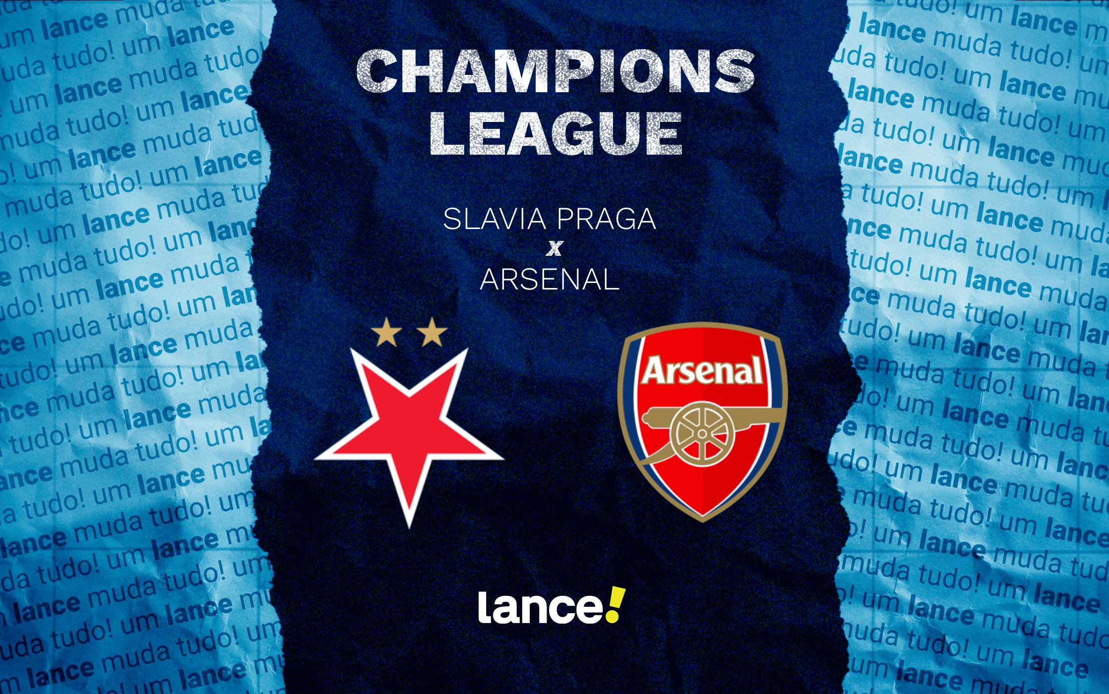Slavia Praga recebe Arsenal em jogo da Champions League - Imagem do artigo original