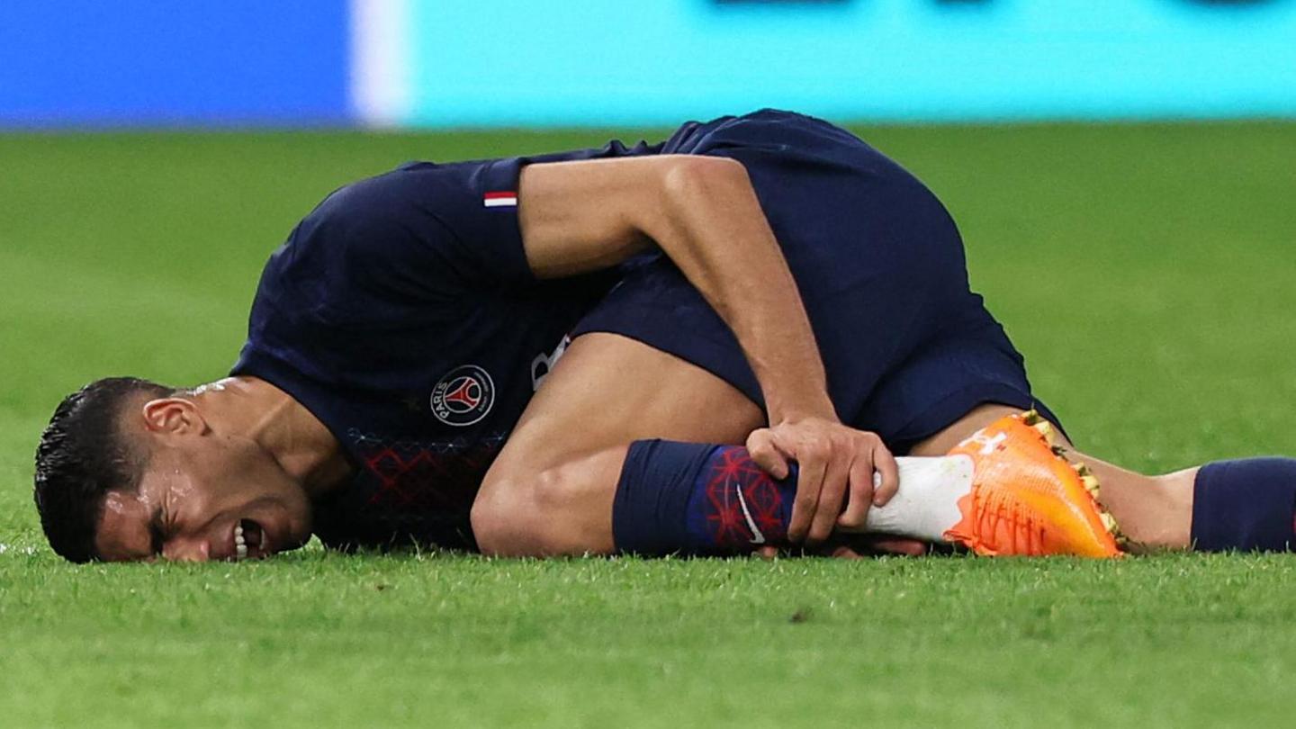 Lesão afasta Achraf Hakimi do PSG e da seleção marroquina por “várias semanas” - Imagem do artigo original