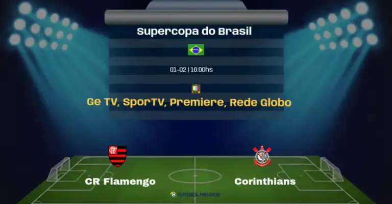 CR Flamengo x Corinthians: Onde assistir, Canais de transmissão e horário: Supercopa do Brasil