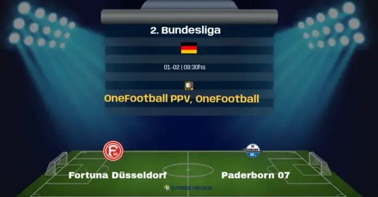 Fortuna Düsseldorf x Paderborn 07: Onde assistir, Canais de transmissão e horário: 2. Bundesliga
