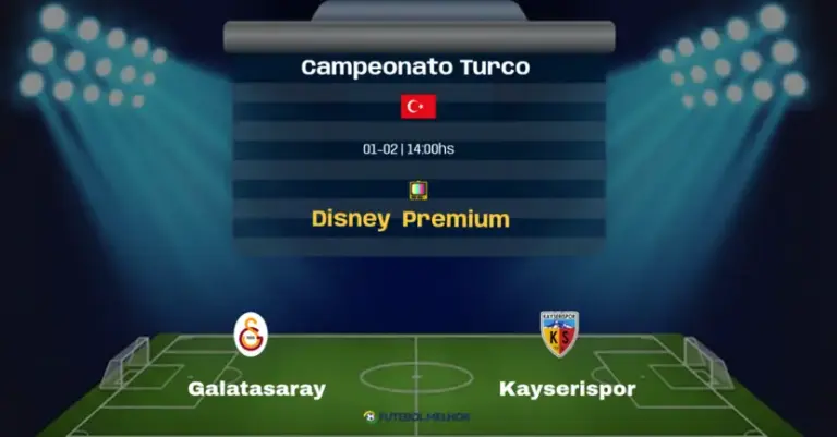Galatasaray x Kayserispor: Onde assistir, Canais de transmissão e horário: Campeonato Turco