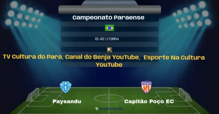 Paysandu x Capitão Poço EC: Onde assistir, Canais de transmissão e horário: Campeonato Paraense
