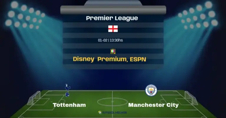 Tottenham x Manchester City: Onde assistir, Canais de transmissão e horário: Premier League