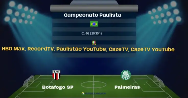 Botafogo SP x Palmeiras: Onde assistir, Canais de transmissão e horário: Campeonato Paulista