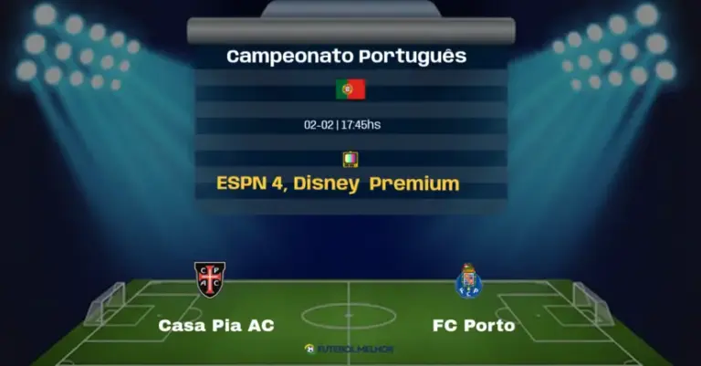 Casa Pia AC x FC Porto: Onde assistir, Canais de transmissão e horário: Campeonato Português