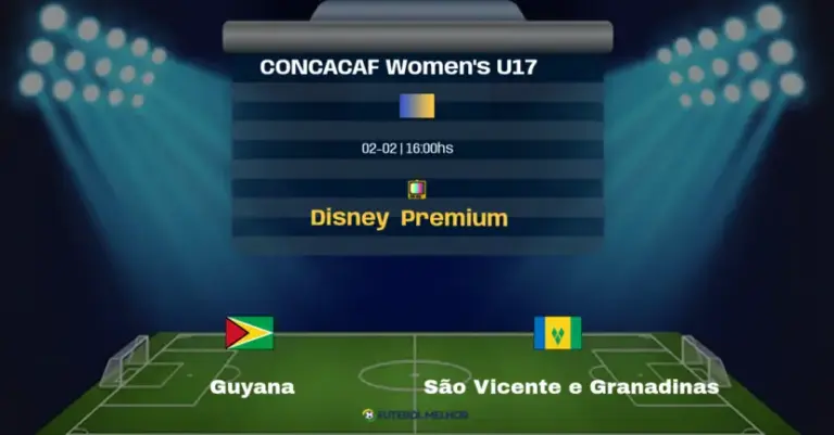 Guyana x São Vicente e Granadinas: Onde assistir, Canais de transmissão e horário: CONCACAF Women’s U17