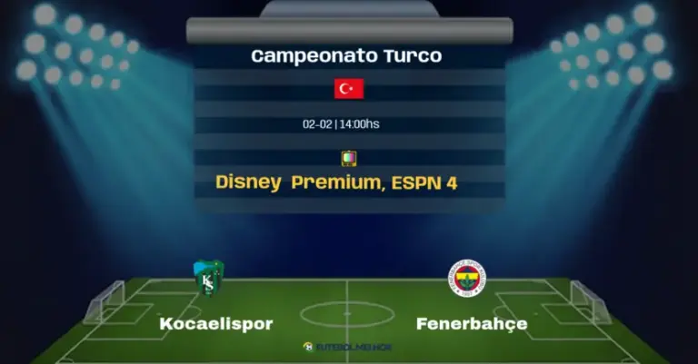 Kocaelispor x Fenerbahçe: Onde assistir, Canais de transmissão e horário: Campeonato Turco