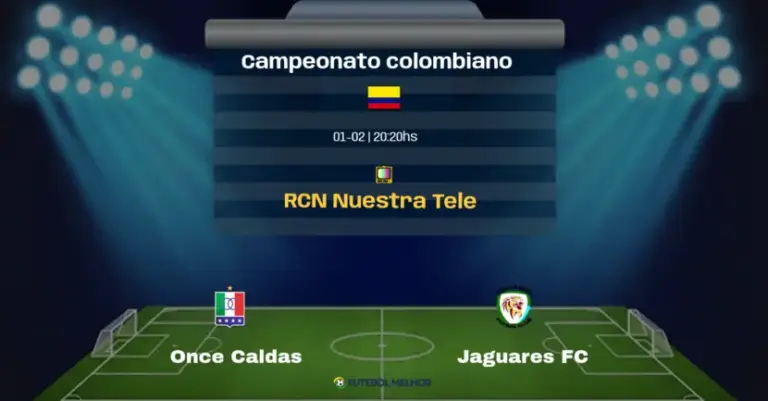 Once Caldas x Jaguares FC: Onde assistir, Canais de transmissão e horário: Campeonato colombiano