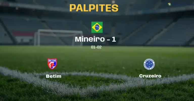 Palpite e Prognóstico Betim x Cruzeiro: estatísticas e análise do confronto (Mineiro – 1)