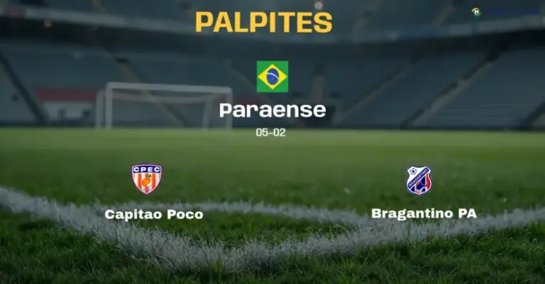 Palpite e Prognóstico Capitao Poco x Bragantino PA: estatísticas e análise do confronto (Paraense)