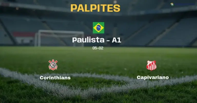Palpite e Prognóstico Corinthians x Capivariano: estatísticas e análise do confronto (Paulista – A1)