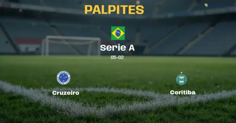 Palpite e Prognóstico Cruzeiro x Coritiba: estatísticas e análise do confronto (Serie A)