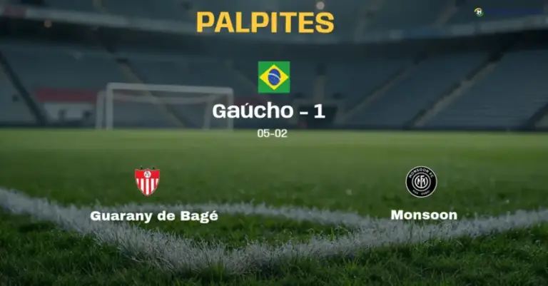 Palpite e Prognóstico Guarany de Bagé x Monsoon: estatísticas e análise do confronto (Gaúcho – 1)