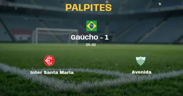 Palpite e Prognóstico Inter Santa Maria x Avenida: estatísticas e análise do confronto (Gaúcho – 1)