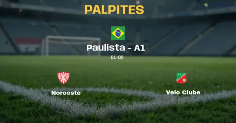 Palpite e Prognóstico Noroeste x Velo Clube: estatísticas e análise do confronto Paulista – A1