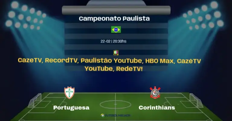 Portuguesa x Corinthians: Onde assistir, Canais de transmissão e horário: Campeonato Paulista