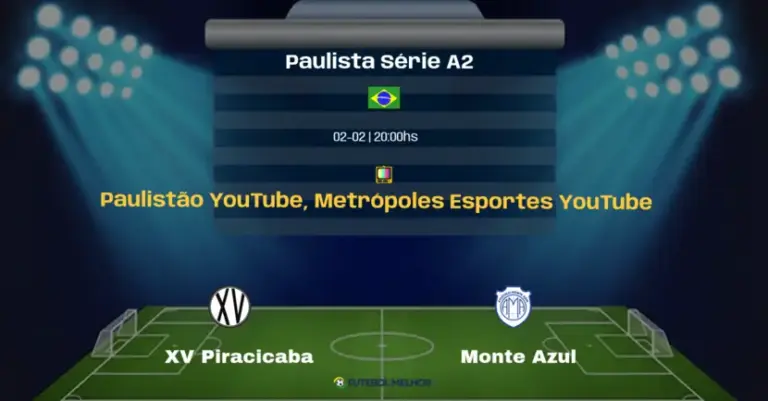 XV Piracicaba x Monte Azul: Onde assistir, Canais de transmissão e horário: Paulista Série A2