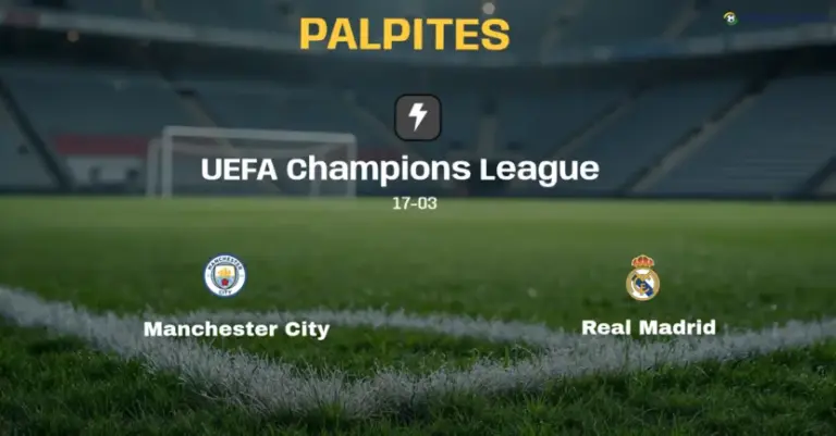Palpite e Prognóstico Manchester City x Real Madrid: estatísticas e análise do confronto (UEFA Champions League)